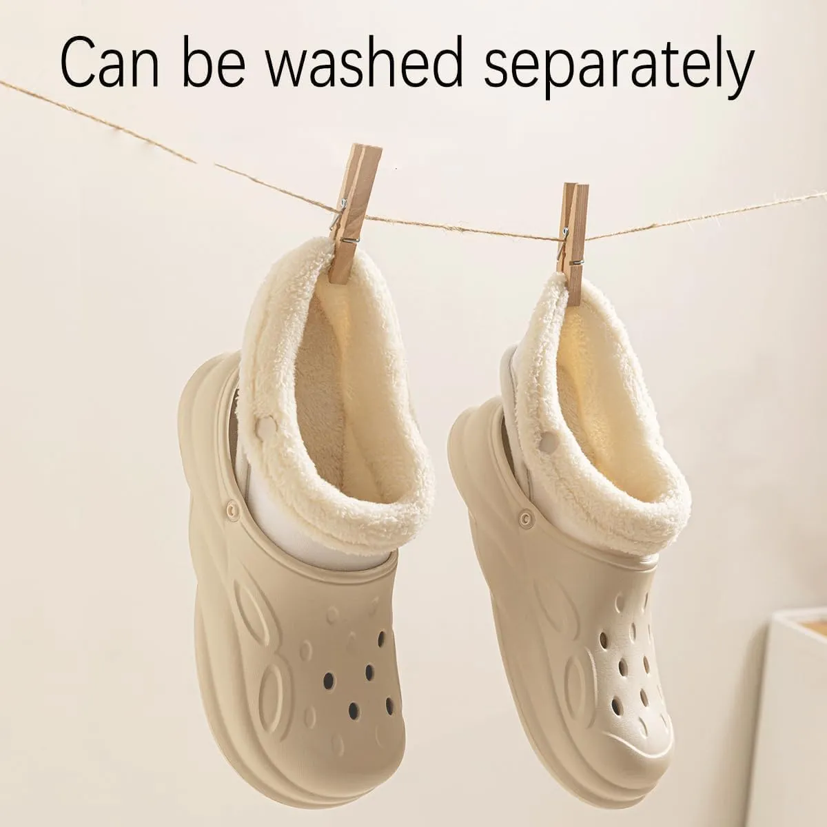 2 Pairs Of Warm Insoles, Removable And Washable, Fluffy Clogs Holes Shoe Padding Shoes Boots Slippers Inner Bracket Warm Insole