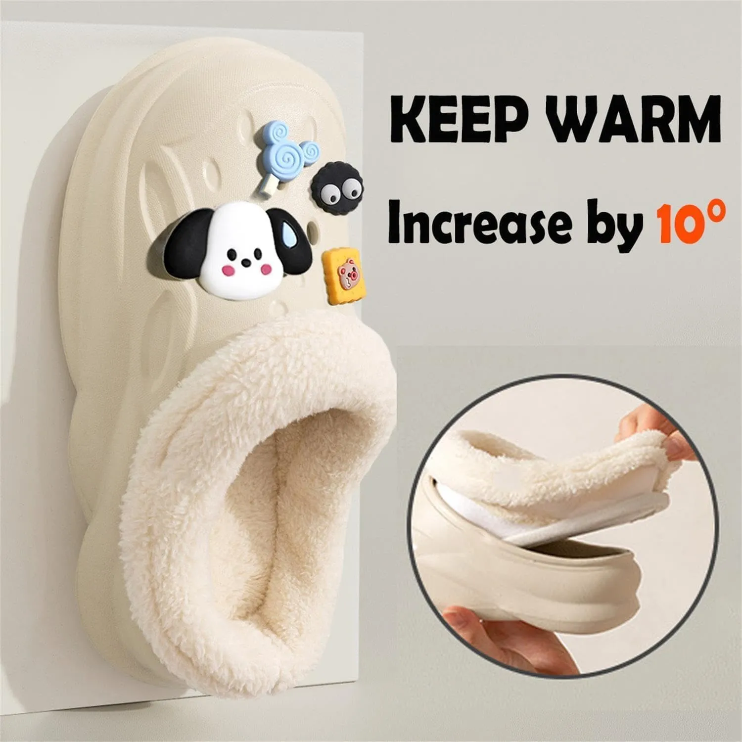 2 Pairs Of Warm Insoles, Removable And Washable, Fluffy Clogs Holes Shoe Padding Shoes Boots Slippers Inner Bracket Warm Insole
