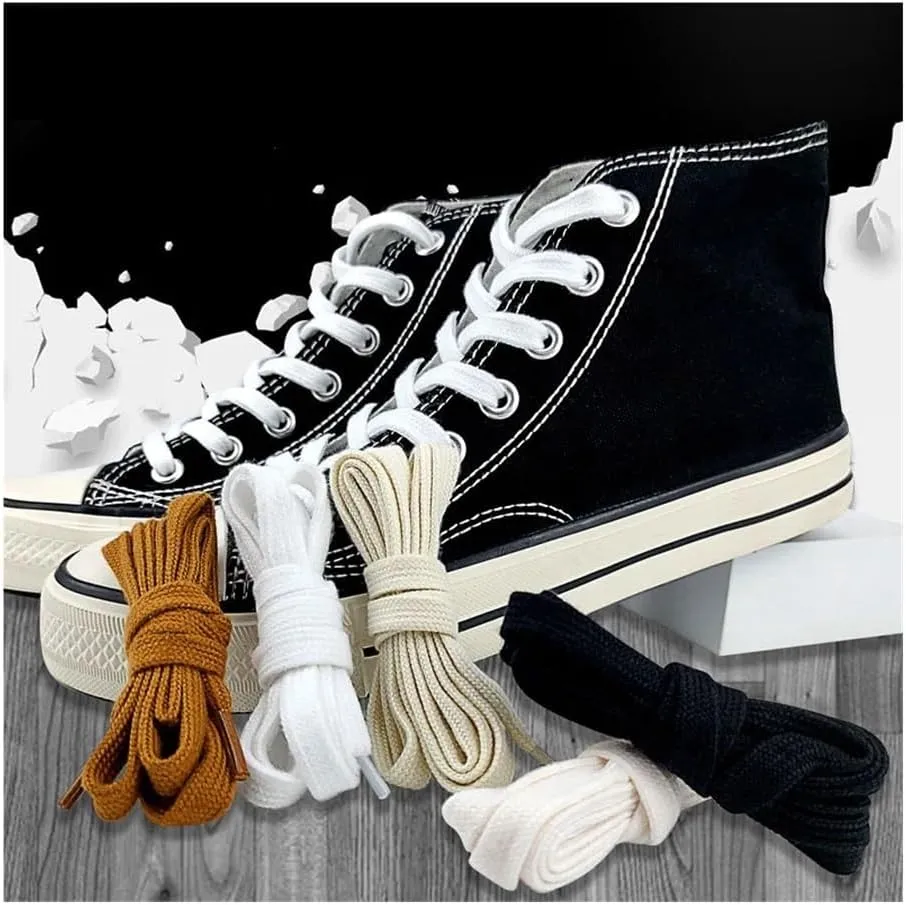 5Pairs Cotton Shoelaces For Sneakers Shoelace High-top Canvas Casual Shoe Laces No Elasticity Shoestrings Men Women