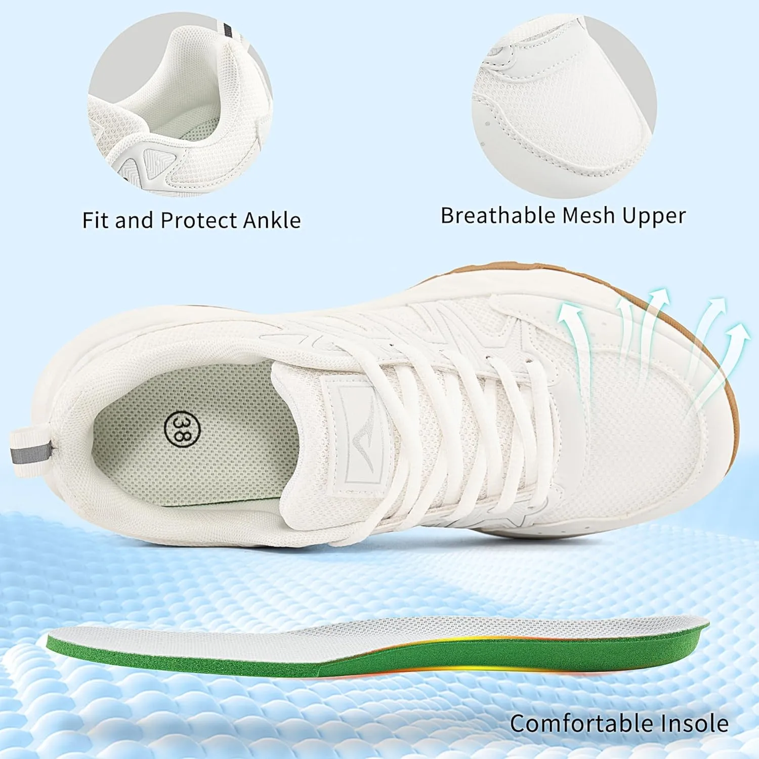 Ablanczoom Womens Sneakers Walking Shoes