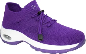 Ad Tec Women's Slip On Sock Sneakers Mesh Upper Walking Shoes | Breathable & Comfortable Air Cushion Casual Wedge Platform Loafers