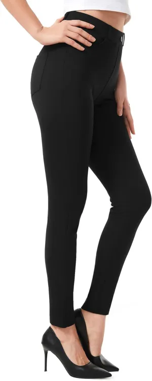 AFITNE Women's Yoga Dress Pants 2025 Spring Skinny Pull On Work Pants Stretchy Slim Fit Leg Office Casual Slacks