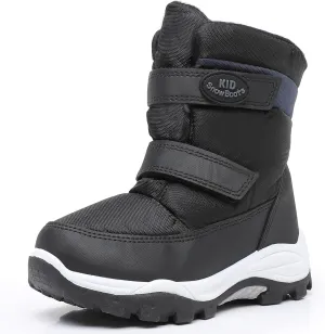 Ahannie Boys Girls Snow Boots Toddler Kids Winter Boots Water Resistant Hook Loop Cold Weather Shoes (Toddler/Little Kid)