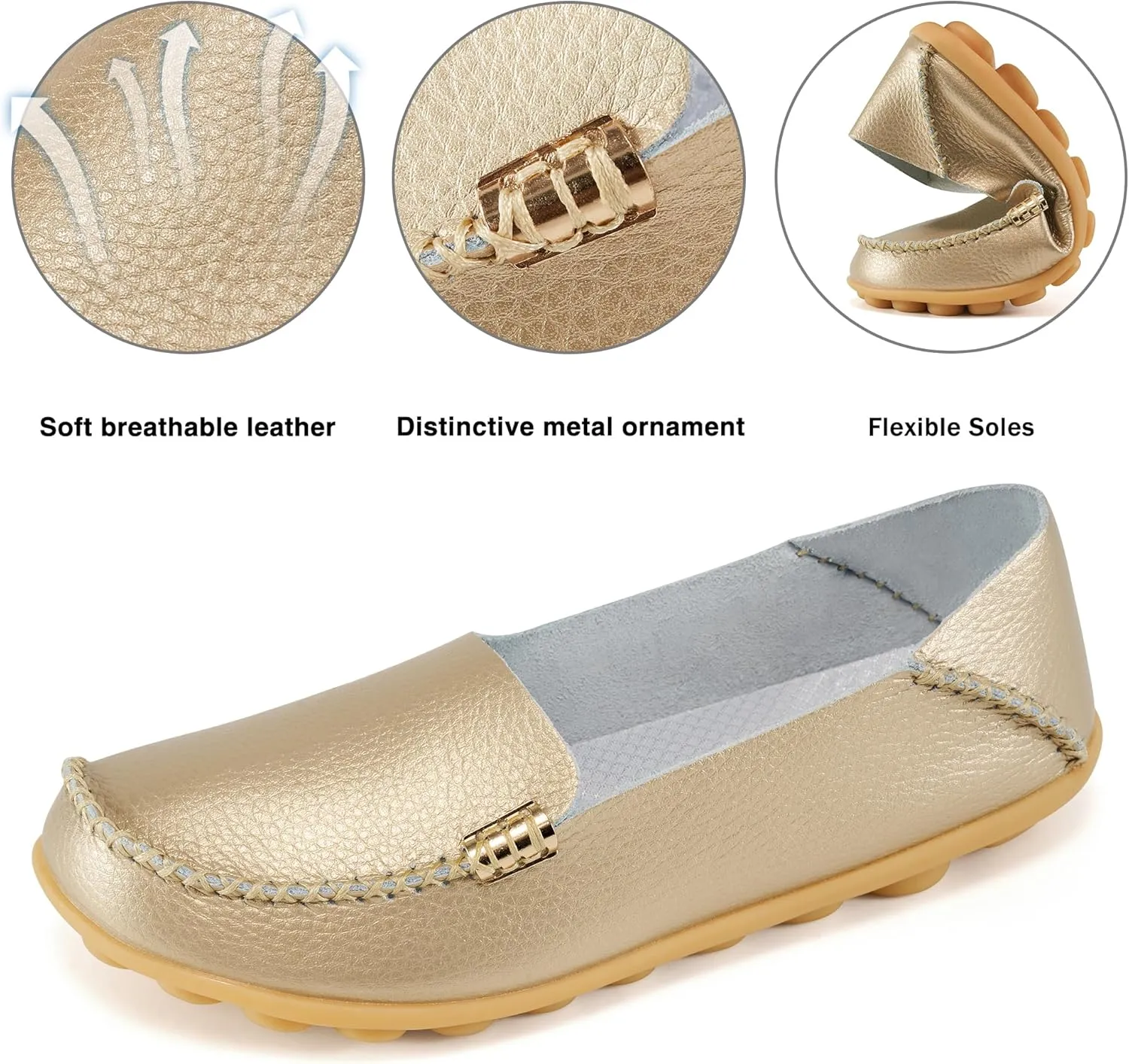 Alicegana Loafers for Women Shoes Casual: Slip on Flat Shoes Ladies Comfortable Dressy Moccasins Driving Penny Loafers