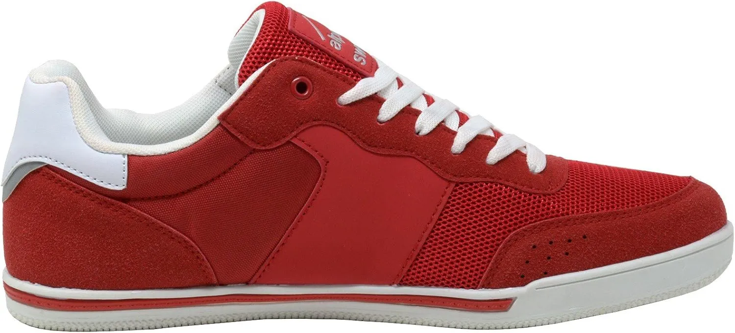 Alpine Swiss Liam Mens Fashion Sneakers Suede Trim Low Top Lace Up Tennis Shoes