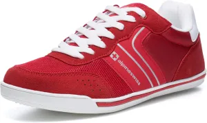 Alpine Swiss Liam Mens Fashion Sneakers Suede Trim Low Top Lace Up Tennis Shoes