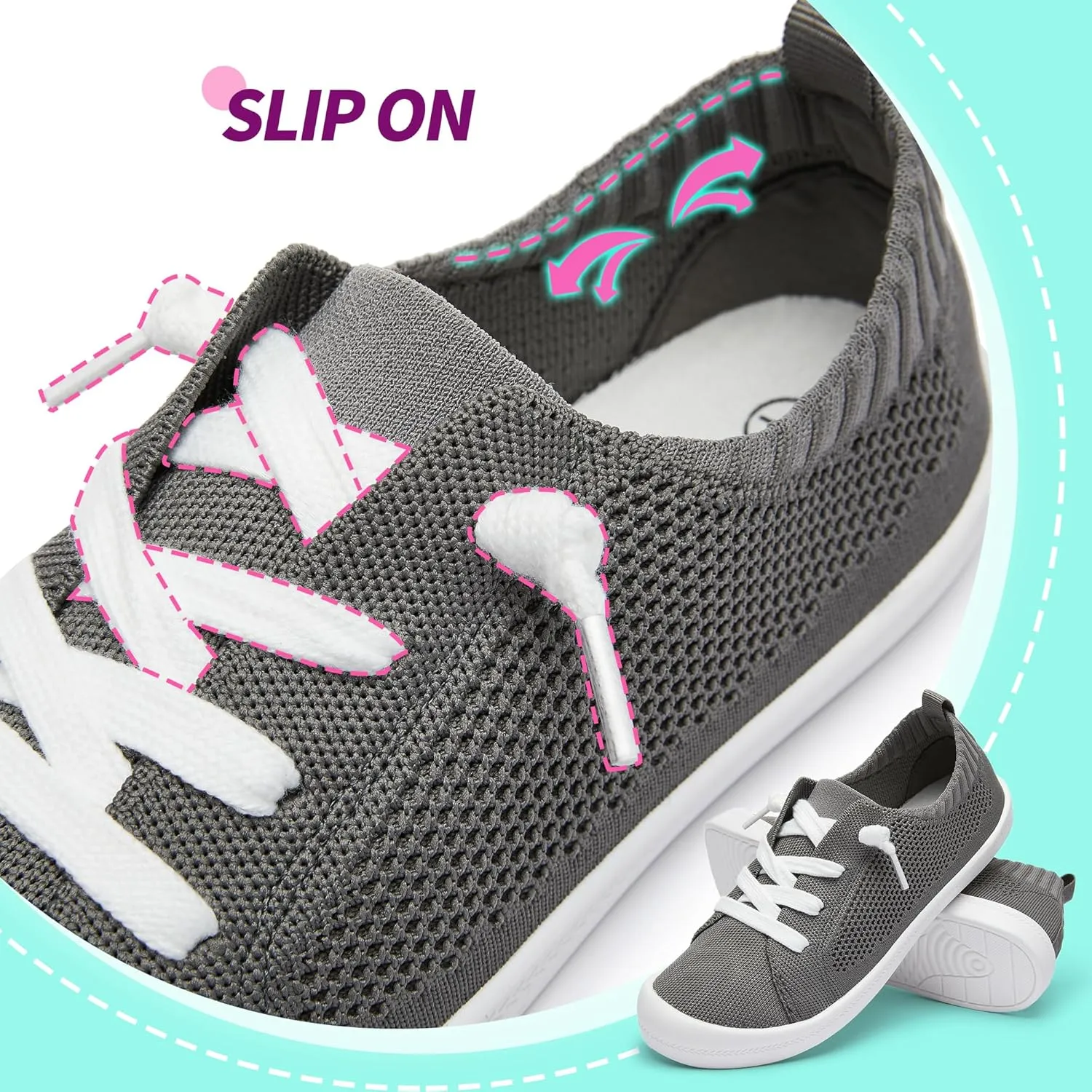 ALTOCIS Women's Knit Slip On Sneakers Ladies Elastic Low Top Flats Lightweight Breathe Mesh Fashion Sneakers Cute Flying Woven Loafers