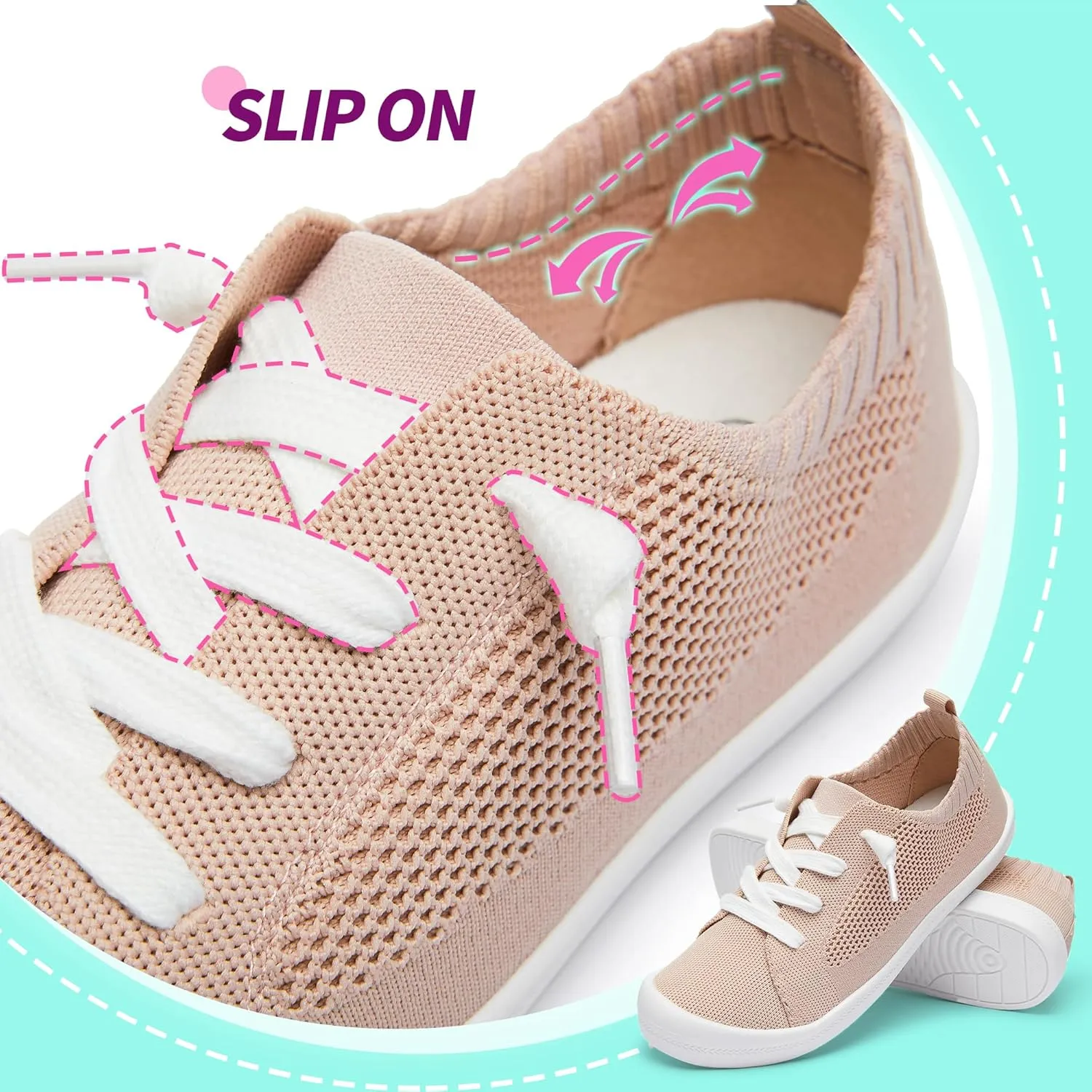 ALTOCIS Women's Knit Slip On Sneakers Ladies Elastic Low Top Flats Lightweight Breathe Mesh Fashion Sneakers Cute Flying Woven Loafers