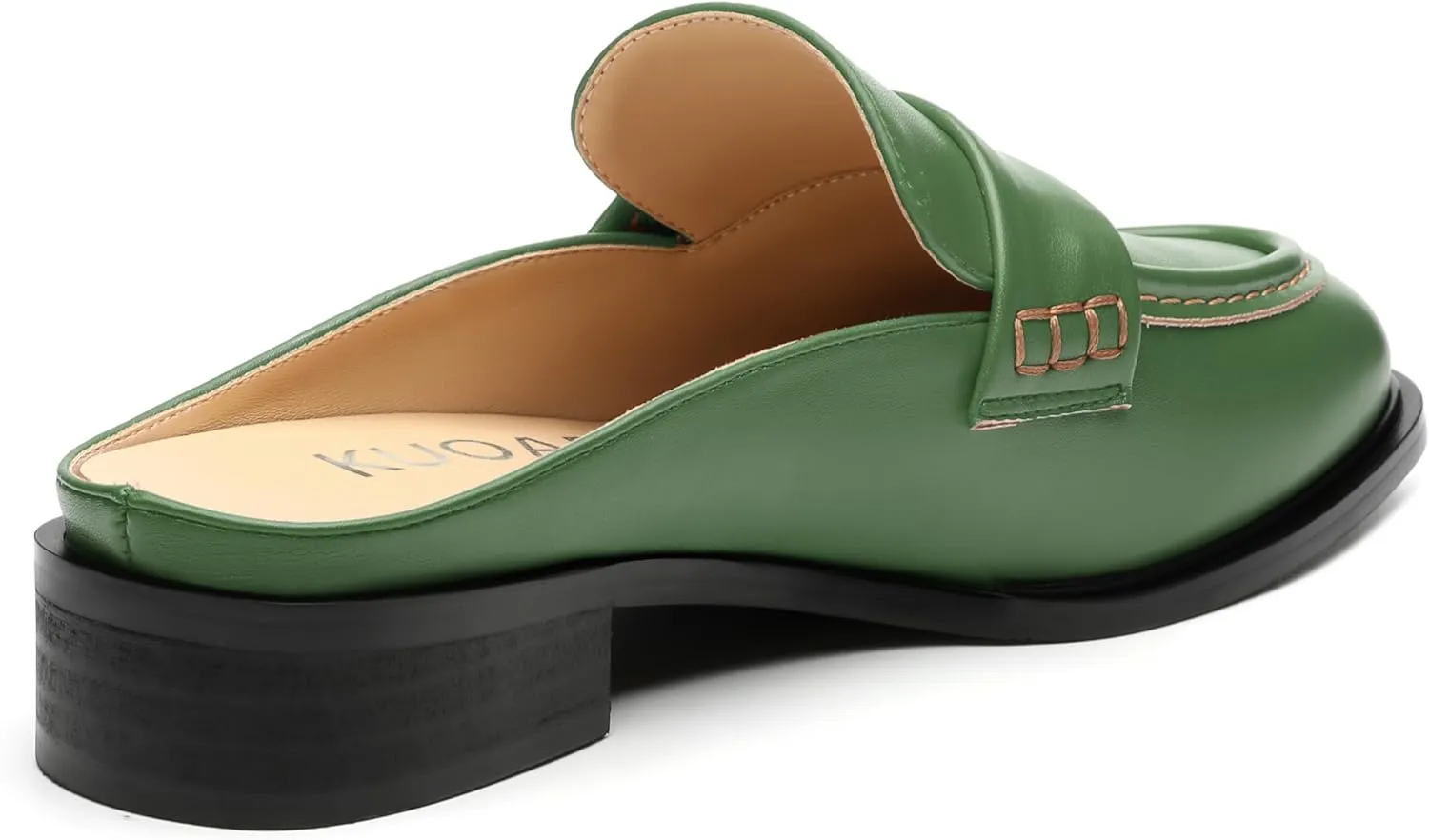 AMBELIGHT Comfortable Mules Flats for Women Loafers Chunky Heel Round Closed Toe Slip on Slingback Casual Classic Dressy Shoes