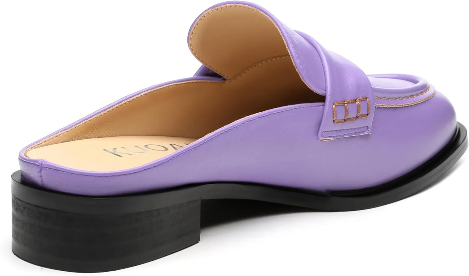 AMBELIGHT Comfortable Mules Flats for Women Loafers Chunky Heel Round Closed Toe Slip on Slingback Casual Classic Dressy Shoes