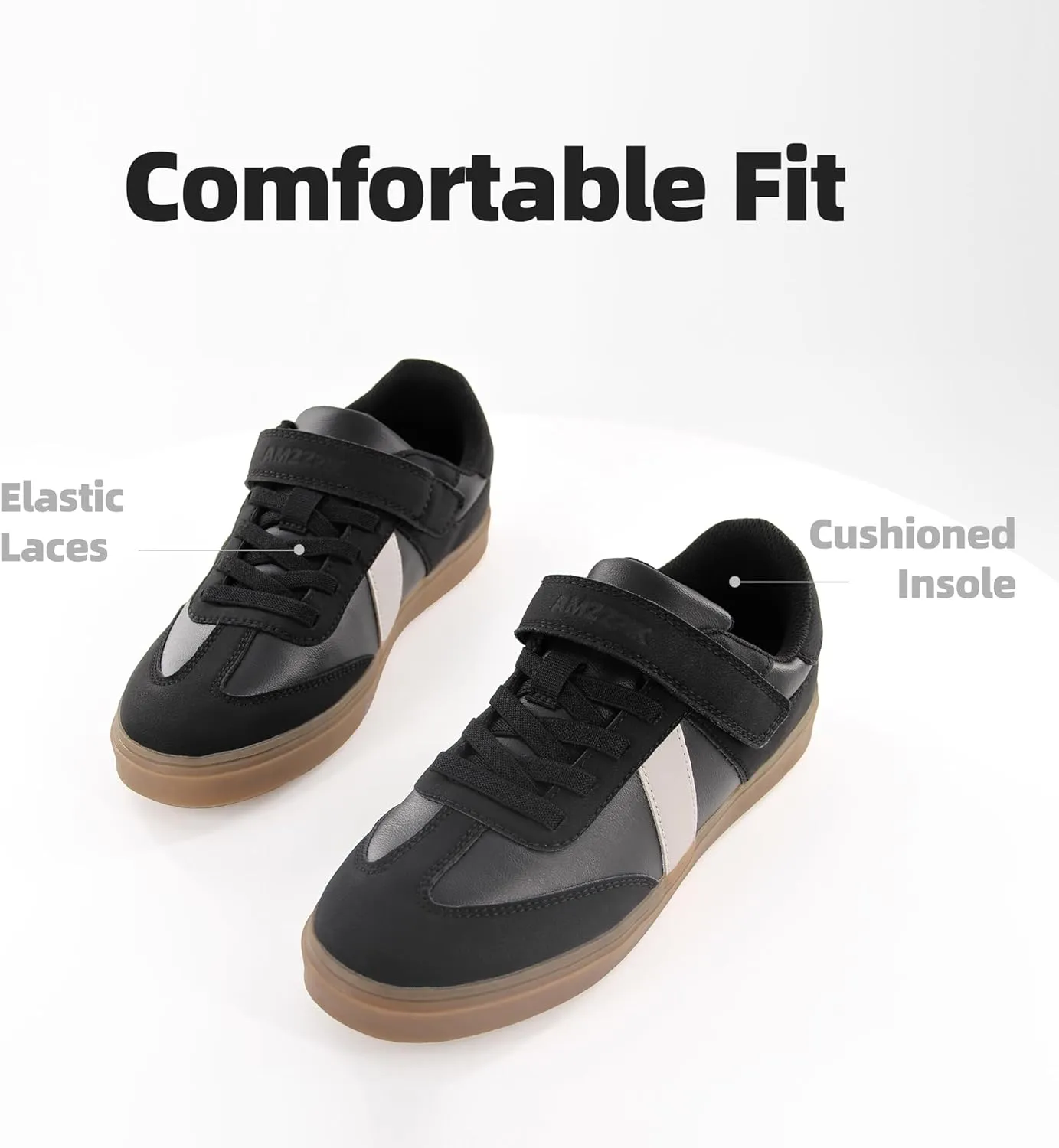 AMZZPIK Arveno Boys Girls Casual Shoes Comfortable Walking Zero Drop Skateboard Sneakers for Little Kid Big Kid