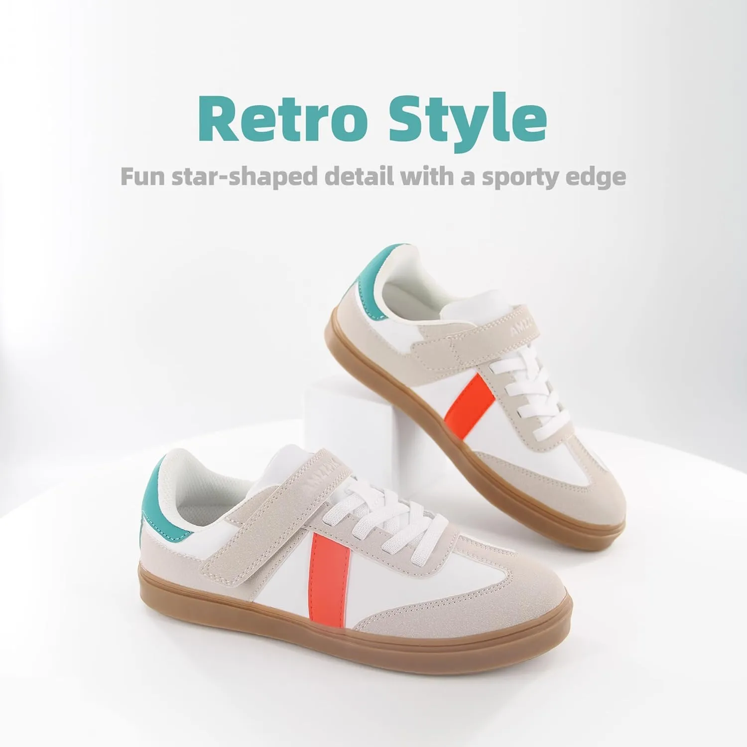 AMZZPIK Arveno Boys Girls Casual Shoes Comfortable Walking Zero Drop Skateboard Sneakers for Little Kid Big Kid