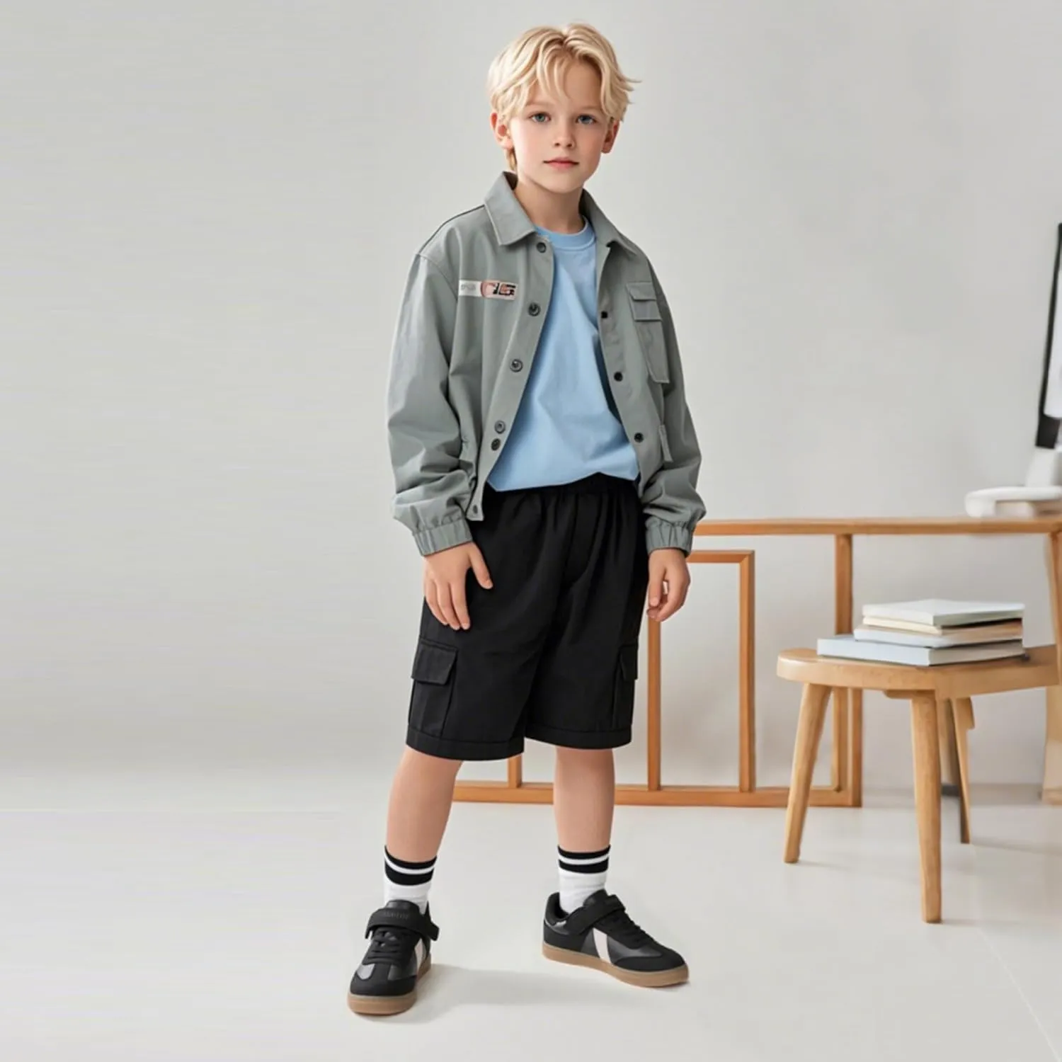 AMZZPIK Arveno Boys Girls Casual Shoes Comfortable Walking Zero Drop Skateboard Sneakers for Little Kid Big Kid