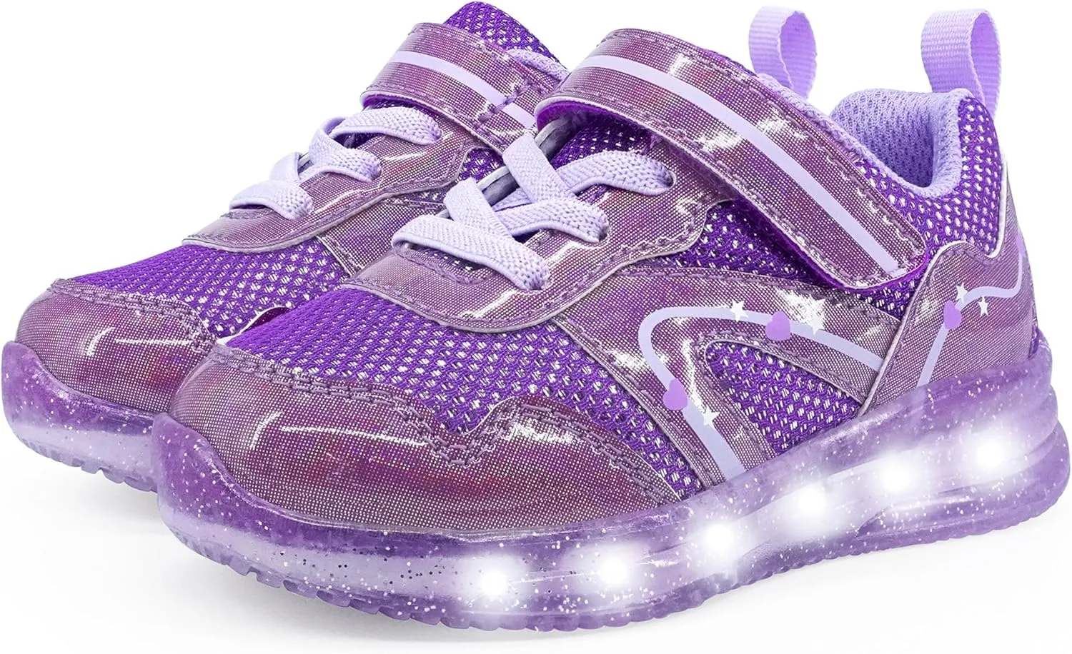 AMZZPIK Light Up Shoes for Boys Girls Toddler LED Flashing Sneakers Breathable Sport Walking Shoes for Kids