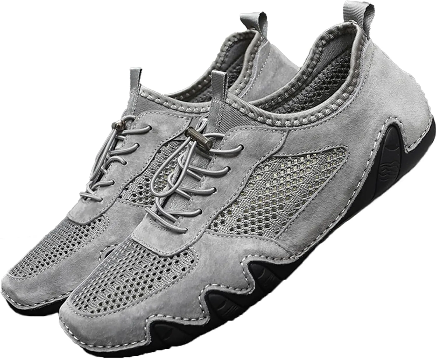 AngryMonkey Outdoor Mesh Trail Shoes for Hiking & Walking Women's Summer Breathable Italian Handmade Suede Sports Shoes Slip On Soft Plus Size Sneakers