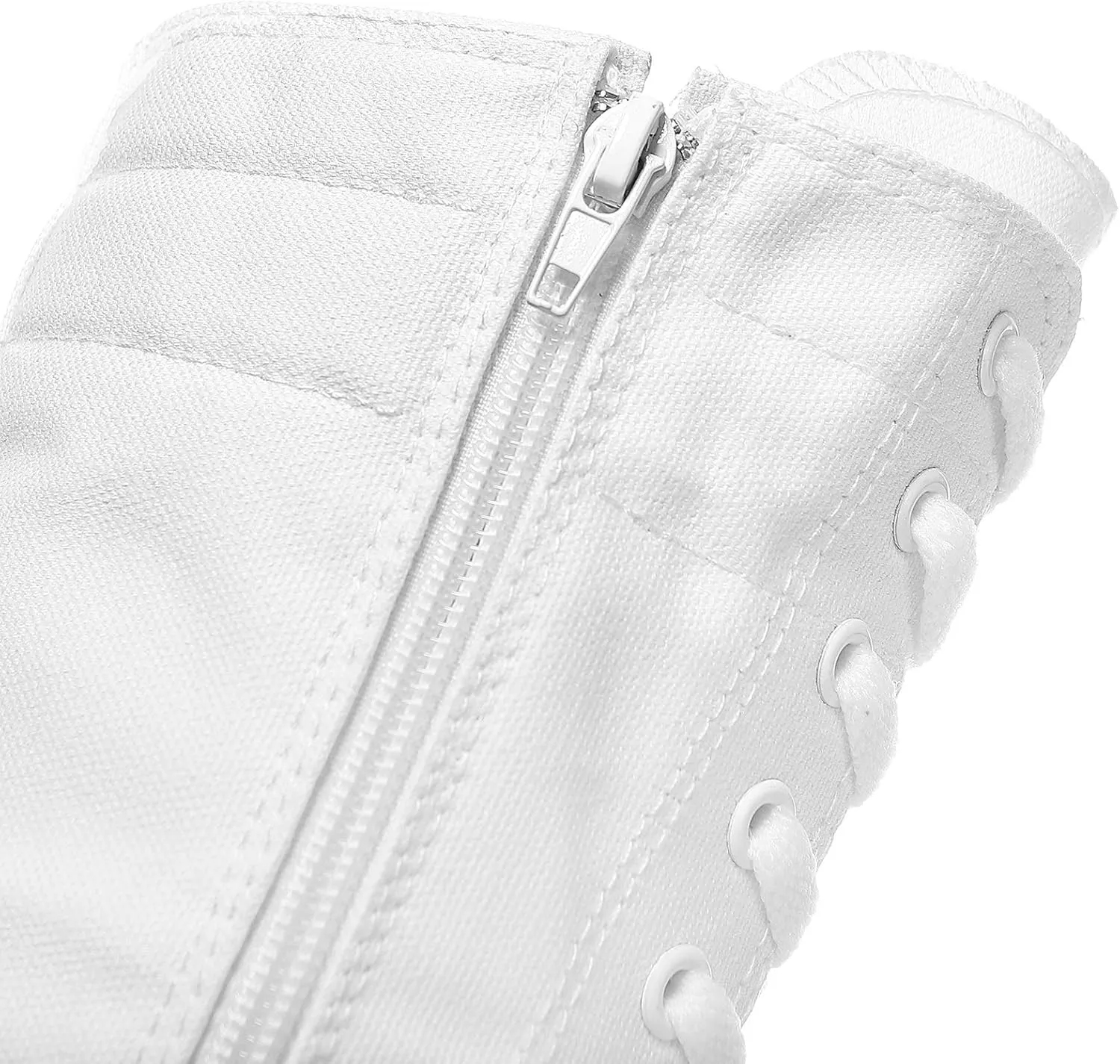 ANUFER Women Fashion Canvas Dance Boots Knee High Bicycling Boots Girls Fancy School Shoes