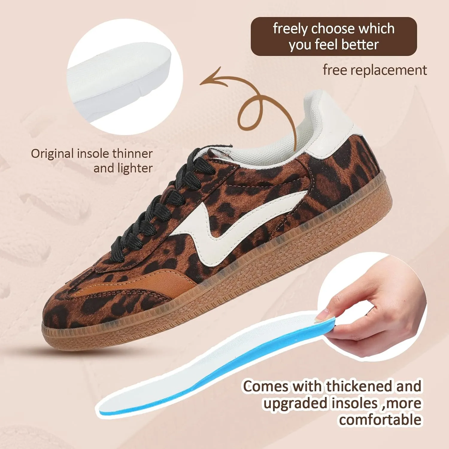 AOSPHIRAYLIAN Sneakers for Women Comfortable Casual Walking Tennis Shoes Slip-On & Lace-Up Women's Fashion Sneakers Trendy Women's Footwear