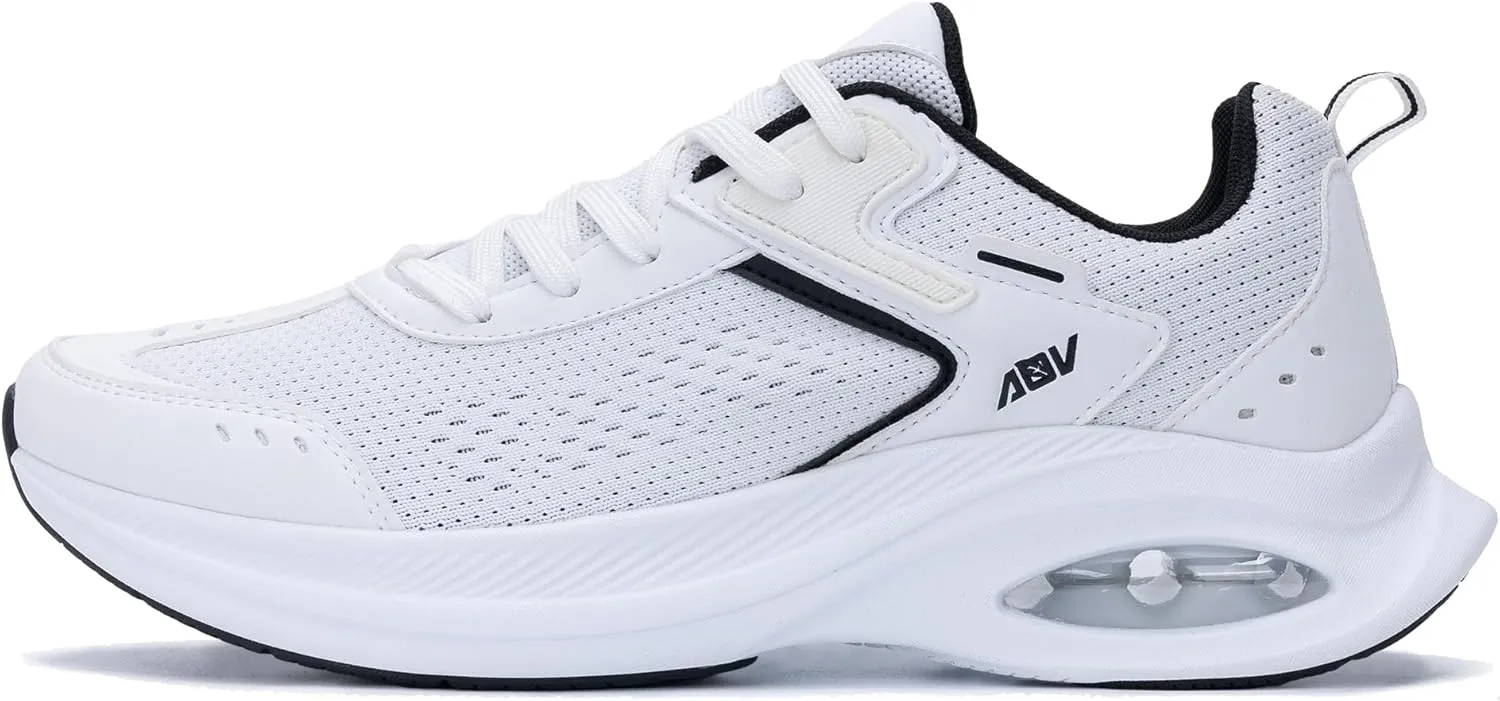 AOV Mens Walking Shoes with Arch Support Air Athletic Running Shoes Plantar Fasciitis Tennis Sneakers