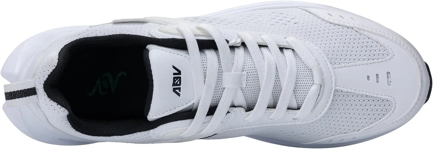AOV Mens Walking Shoes with Arch Support Air Athletic Running Shoes Plantar Fasciitis Tennis Sneakers