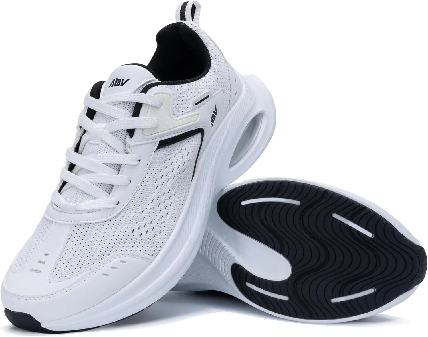 AOV Mens Walking Shoes with Arch Support Air Athletic Running Shoes Plantar Fasciitis Tennis Sneakers