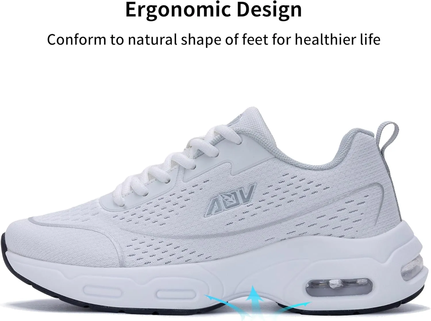 AOV Women Arch Support Walking Shoes Orthotic Tennis Sneakers for Plantar Fasciitis Air Athletic Running Shoes