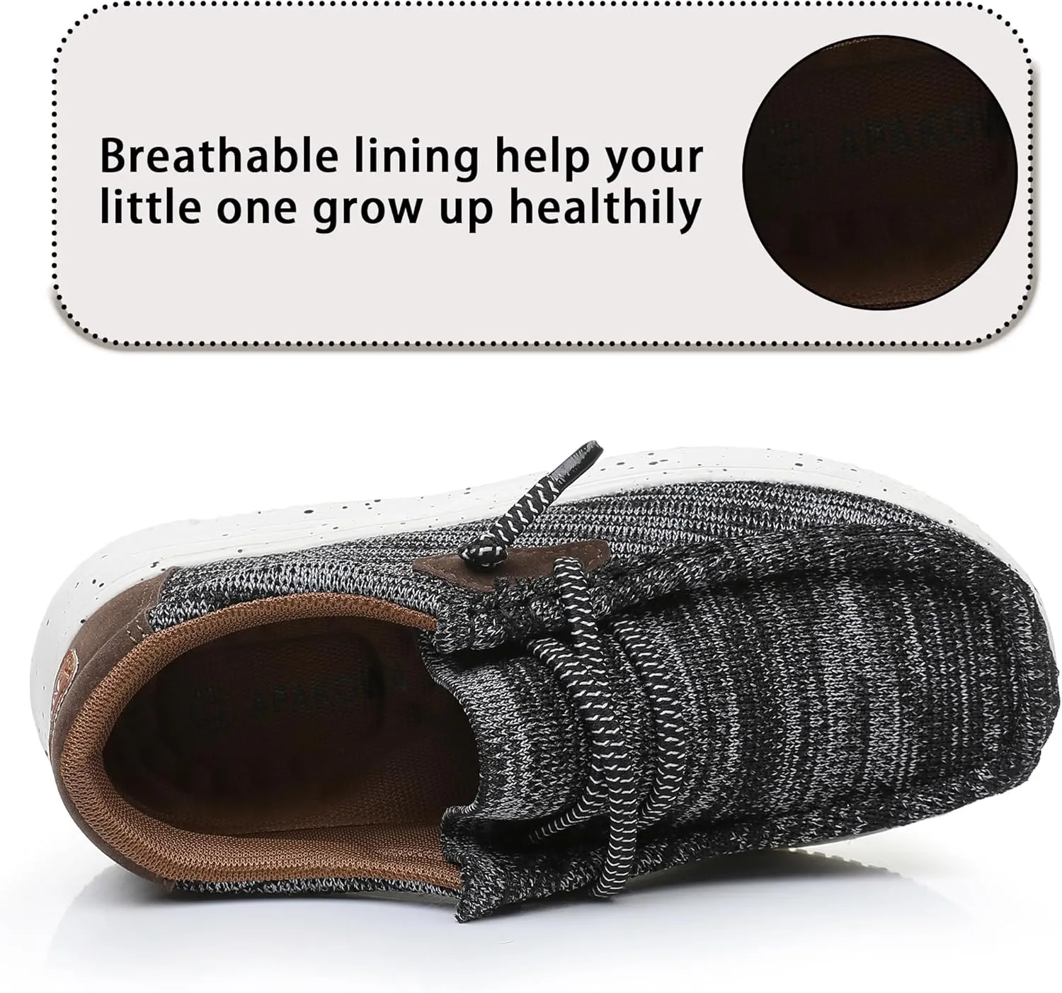 Apakowa Boys Loafers Slip On Shoes Girls Casual Boat Shoes (Toddler/Little Kid/Big Kid)