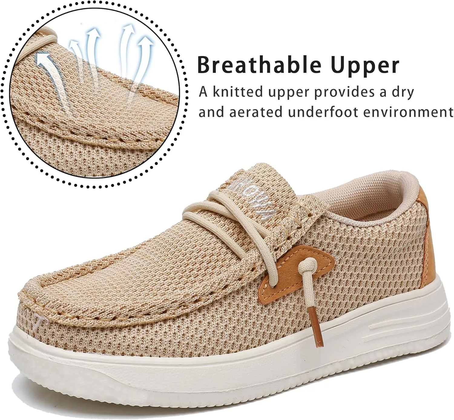 Apakowa Kids Boys Girls Loafers Slip-On Casual Walking Shoes Comfortable & Lightweight (Toddler/Little Kid/Big Kid)
