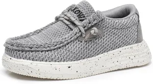 Apakowa Kids Boys Girls Loafers Slip-On Casual Walking Shoes Comfortable & Lightweight (Toddler/Little Kid/Big Kid)