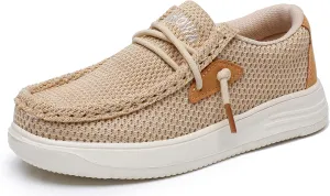 Apakowa Kids Boys Girls Loafers Slip-On Casual Walking Shoes Comfortable & Lightweight (Toddler/Little Kid/Big Kid)