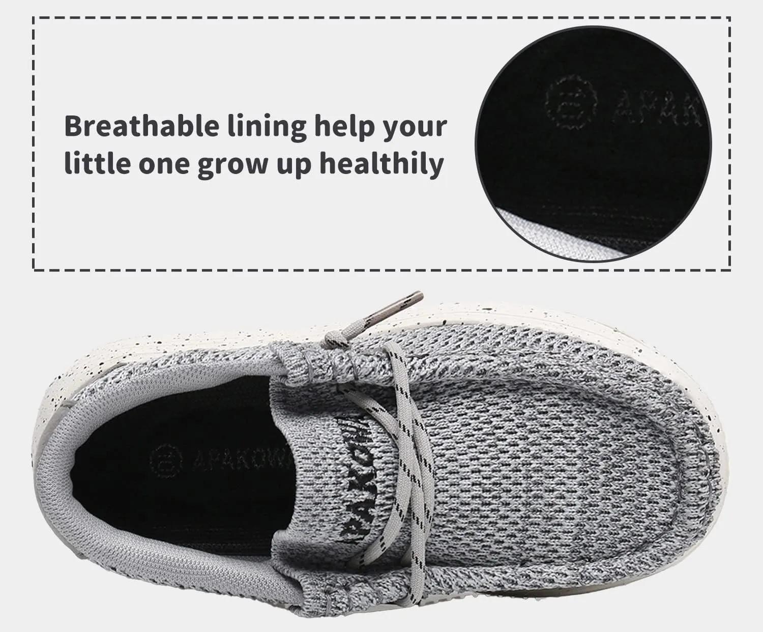 Apakowa Kids Boys Girls Loafers Slip-On Casual Walking Shoes Comfortable & Lightweight (Toddler/Little Kid/Big Kid)