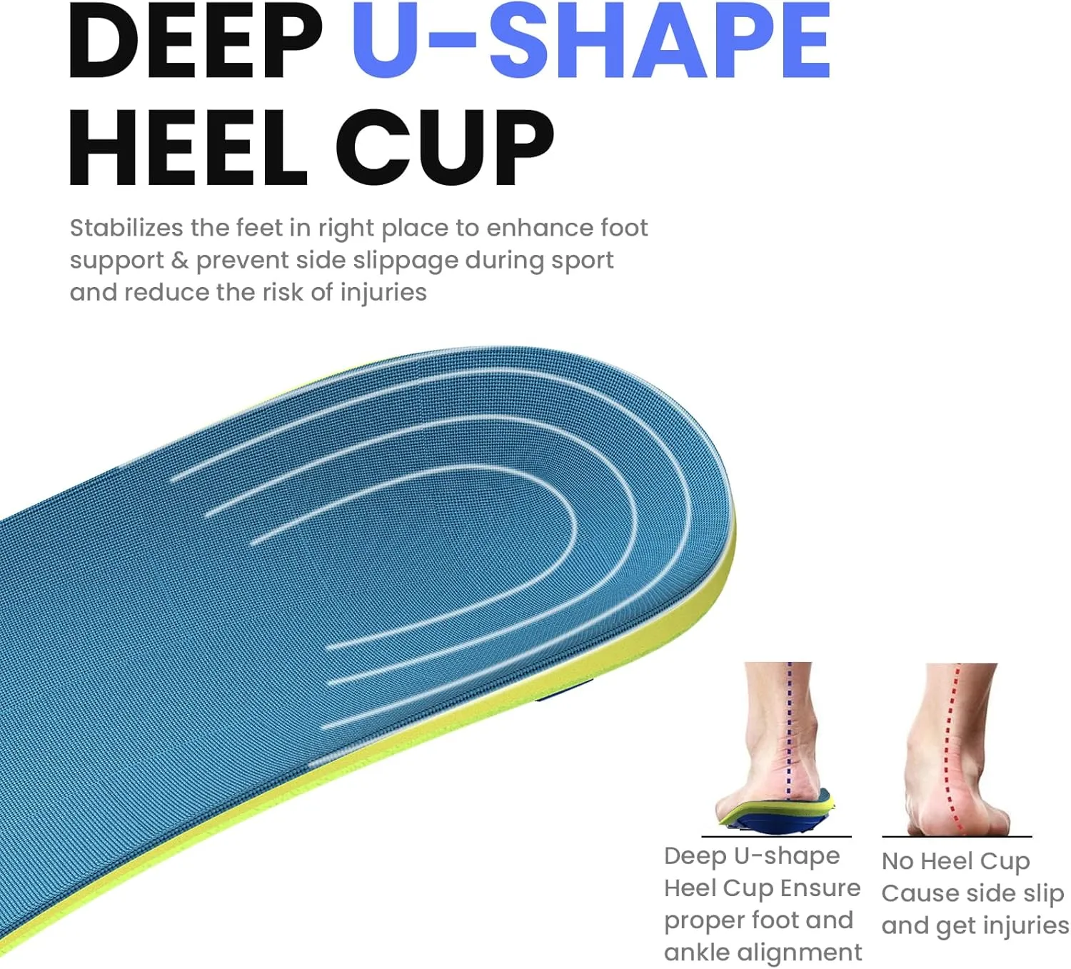 Arch Support Work Comfort Insoles - Welnove Orthotic Inserts 24-Hour/7-Day Foot Pain Relief, All-Purpose Cushion for Plantar Fasciitis, Flat Feet, Standing All Day, Fit Most Shoes, Women & Men (M)