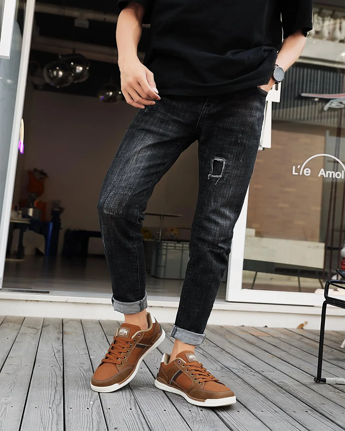 ARRIGO BELLO Mens Casual Shoes Fashion Sneakers Breathable Comfort Classic Lace-Up Low Top Walking Shoes