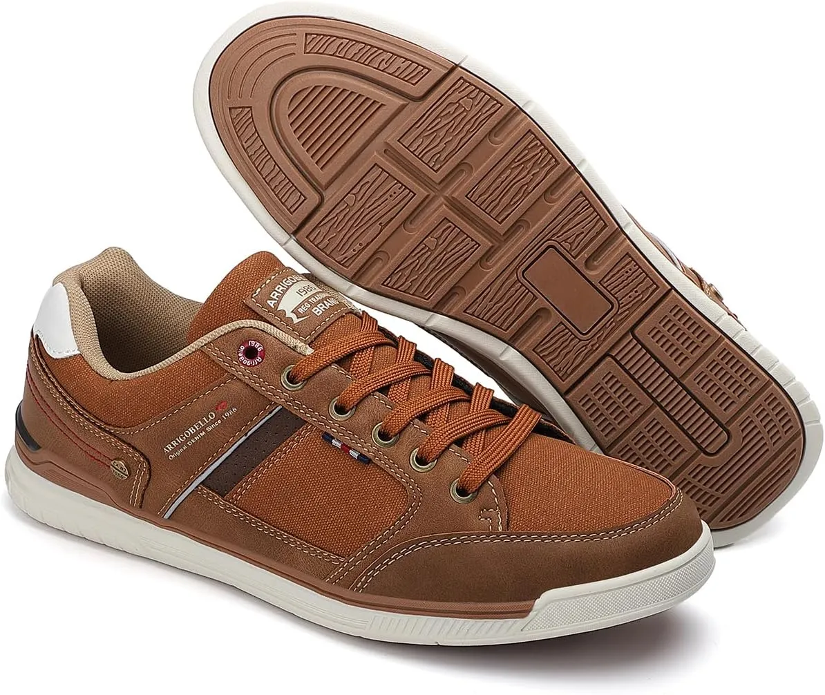 ARRIGO BELLO Mens Casual Shoes Fashion Sneakers Breathable Comfort Classic Lace-Up Low Top Walking Shoes