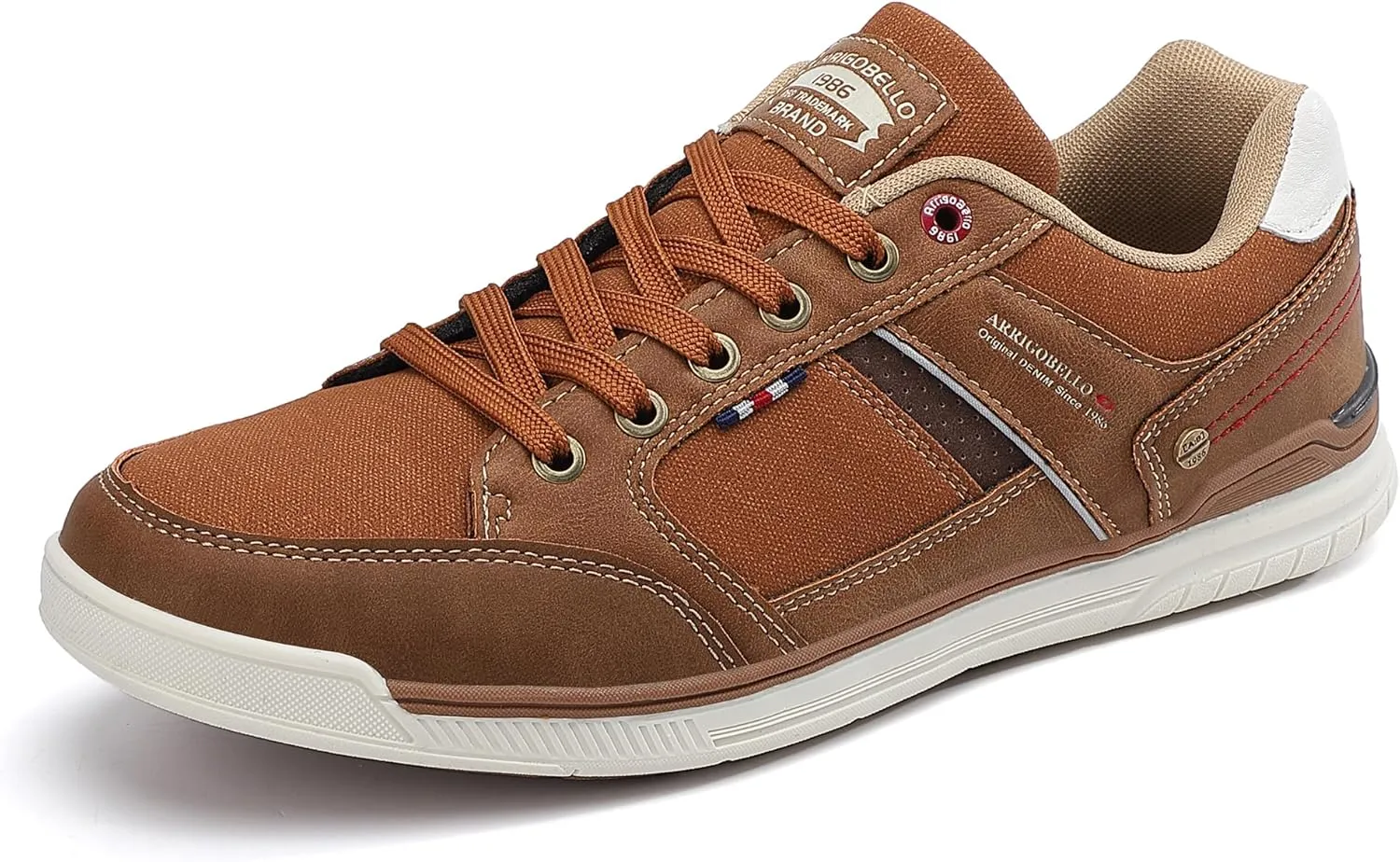 ARRIGO BELLO Mens Casual Shoes Fashion Sneakers Breathable Comfort Classic Lace-Up Low Top Walking Shoes
