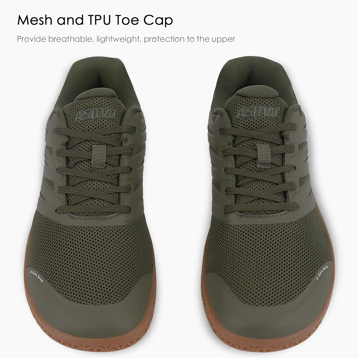 ASITVO Wide Men's Barefoot Zero Drop Sole Minimalist Width Toe Box Walking Shoes Sneakers TPU Toe No-Sew Upper