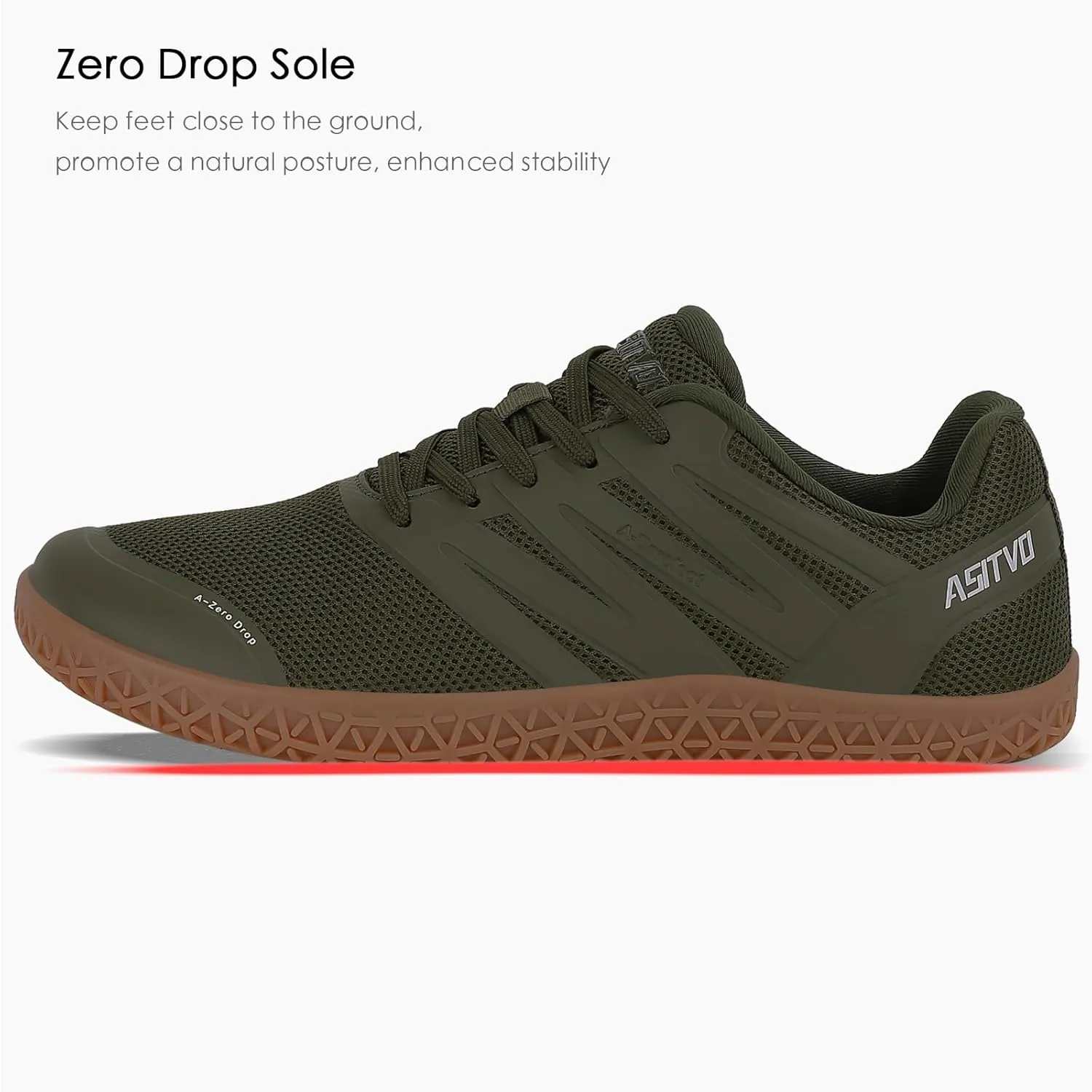 ASITVO Wide Men's Barefoot Zero Drop Sole Minimalist Width Toe Box Walking Shoes Sneakers TPU Toe No-Sew Upper