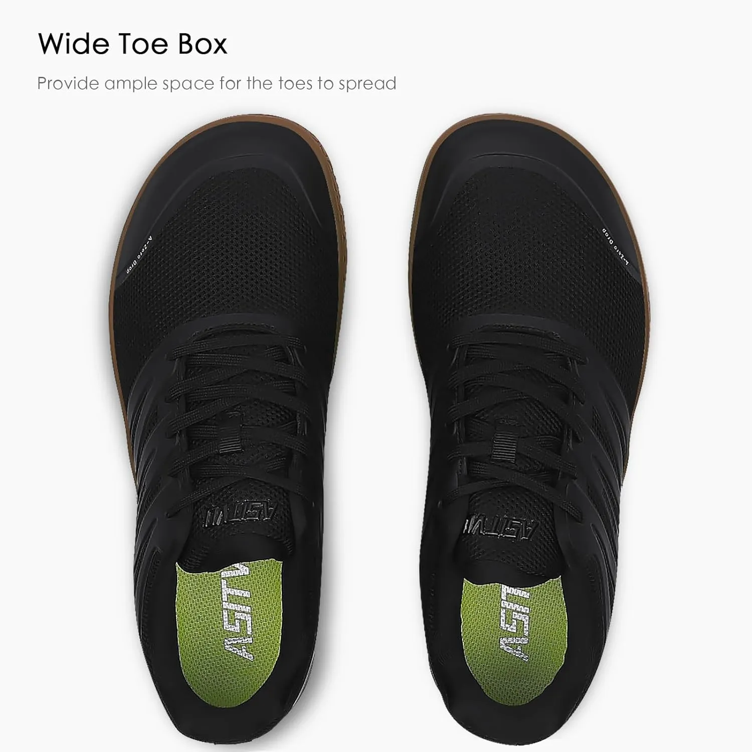 ASITVO Wide Men's Barefoot Zero Drop Sole Minimalist Width Toe Box Walking Shoes Sneakers TPU Toe No-Sew Upper