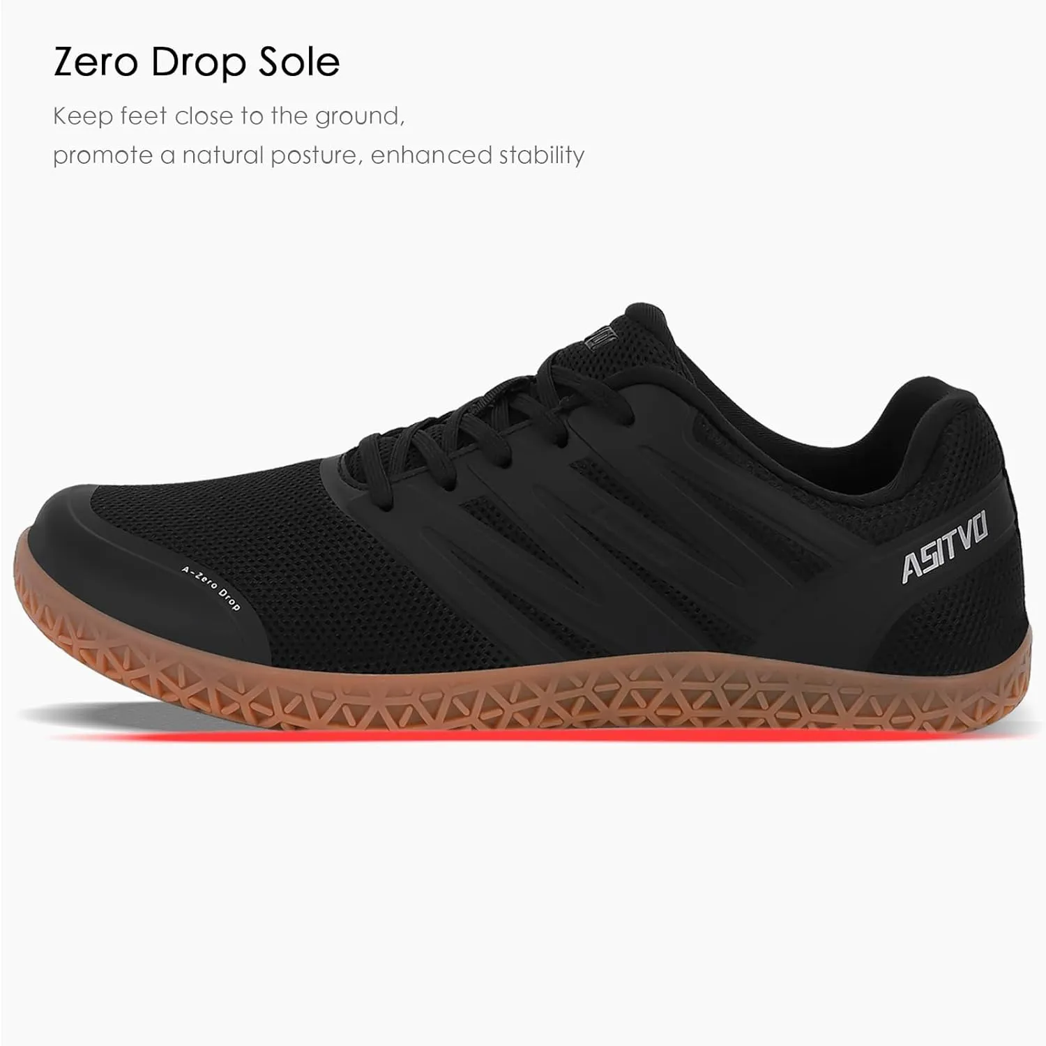 ASITVO Wide Men's Barefoot Zero Drop Sole Minimalist Width Toe Box Walking Shoes Sneakers TPU Toe No-Sew Upper