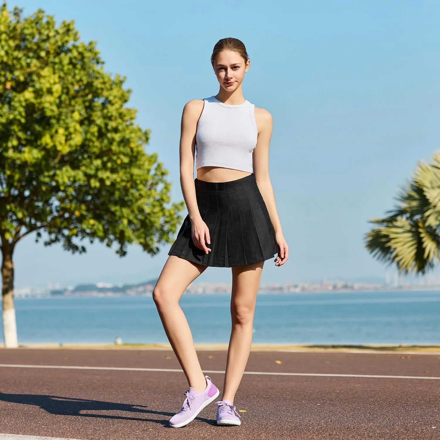 ASITVO Wide Women's Barefoot Zero Drop Sole Minimalist Width Toe Box Walking Shoes Sneakers Colourful Knit Upper