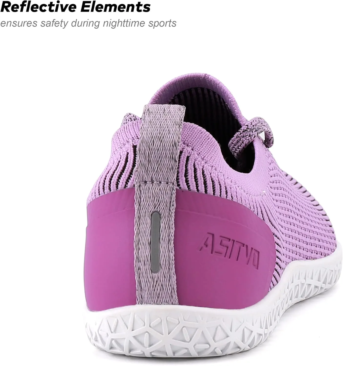 ASITVO Wide Women's Barefoot Zero Drop Sole Minimalist Width Toe Box Walking Shoes Sneakers Colourful Knit Upper