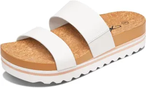 Athlefit Women's Platform Slide Sandals Comfortable Crok Footbed Arch Support Slip On Summer Beach Flatform Sandals