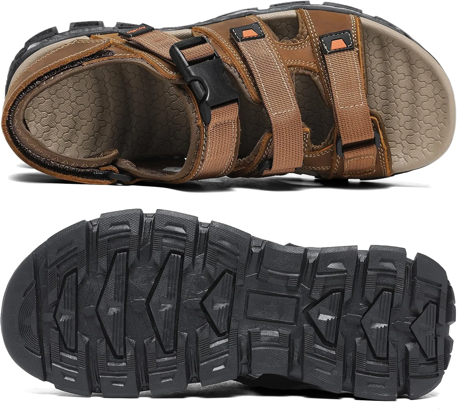 Athletic Sandals for Men's Open Toe Walking Sandals Outdoor Hiking Sandal Anti-Slip with Adjustable Strap for Summer Beach