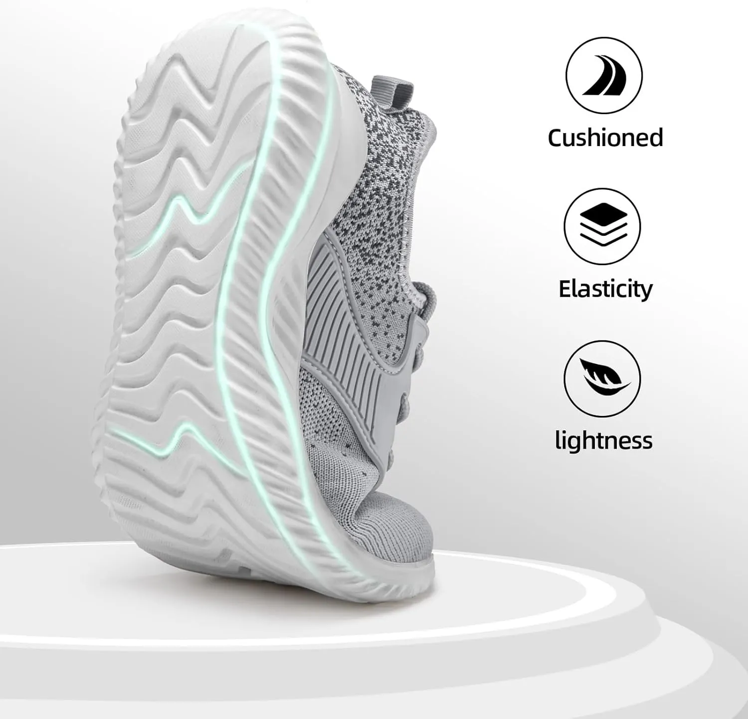 ATHMILE Womens Walking Shoes Lightweight Men Tennis Shoes Slip On Memory Foam Casual Sneakers for Gym Travel Work Outdoor Road