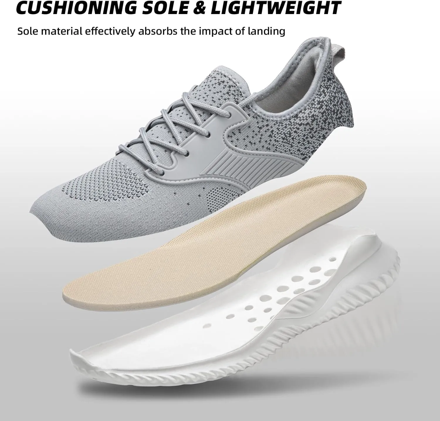 ATHMILE Womens Walking Shoes Lightweight Men Tennis Shoes Slip On Memory Foam Casual Sneakers for Gym Travel Work Outdoor Road