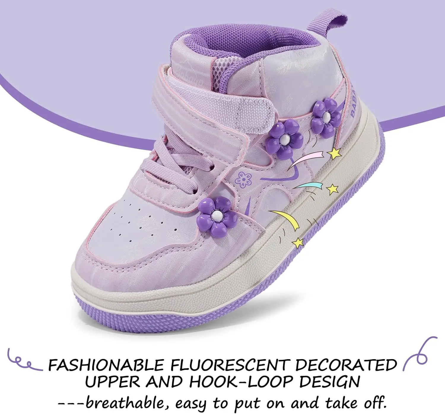 Babaya Girls Running Shoes Kids Tennis Athletic Sneakers Comfortable Lightweight Breathable Walking Shoes Non-Slip Girls Sneakers