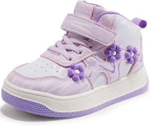 Babaya Girls Running Shoes Kids Tennis Athletic Sneakers Comfortable Lightweight Breathable Walking Shoes Non-Slip Girls Sneakers