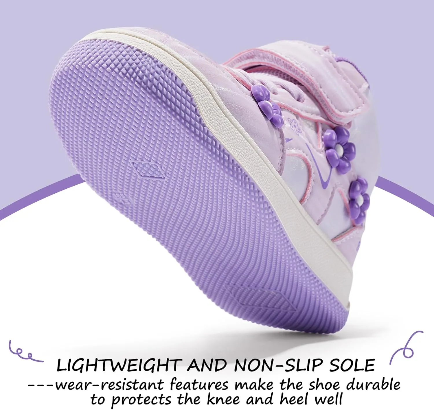 Babaya Girls Running Shoes Kids Tennis Athletic Sneakers Comfortable Lightweight Breathable Walking Shoes Non-Slip Girls Sneakers
