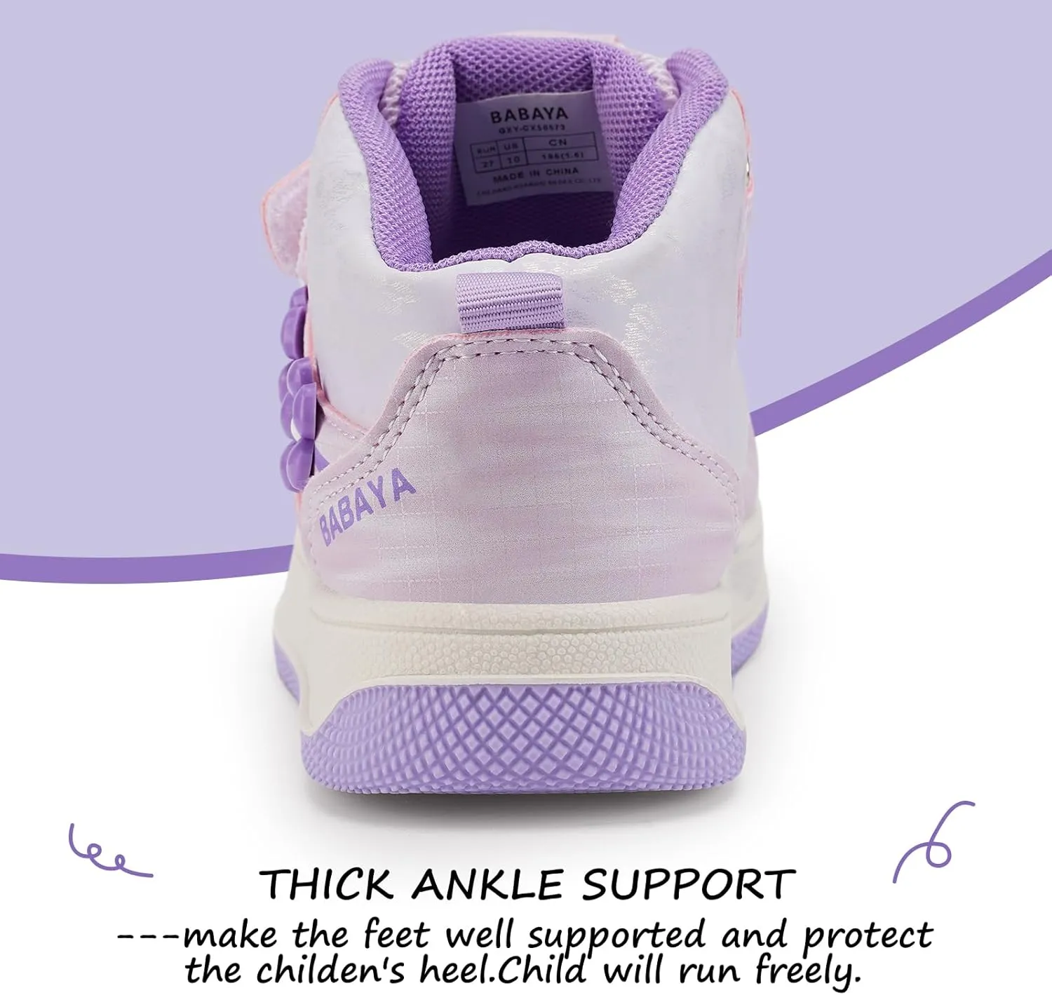 Babaya Girls Running Shoes Kids Tennis Athletic Sneakers Comfortable Lightweight Breathable Walking Shoes Non-Slip Girls Sneakers