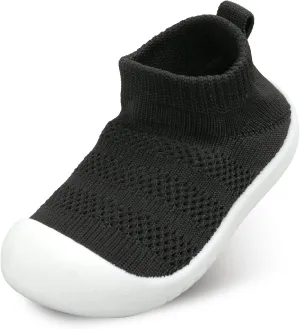 Baby Boy Girl Sneakers Toddler Infant First Walking Shoes Non-Skid Indoor Baby Sneakers Soft Sole Non Slip Cotton Mesh Breathable Lightweight Baby Shoes