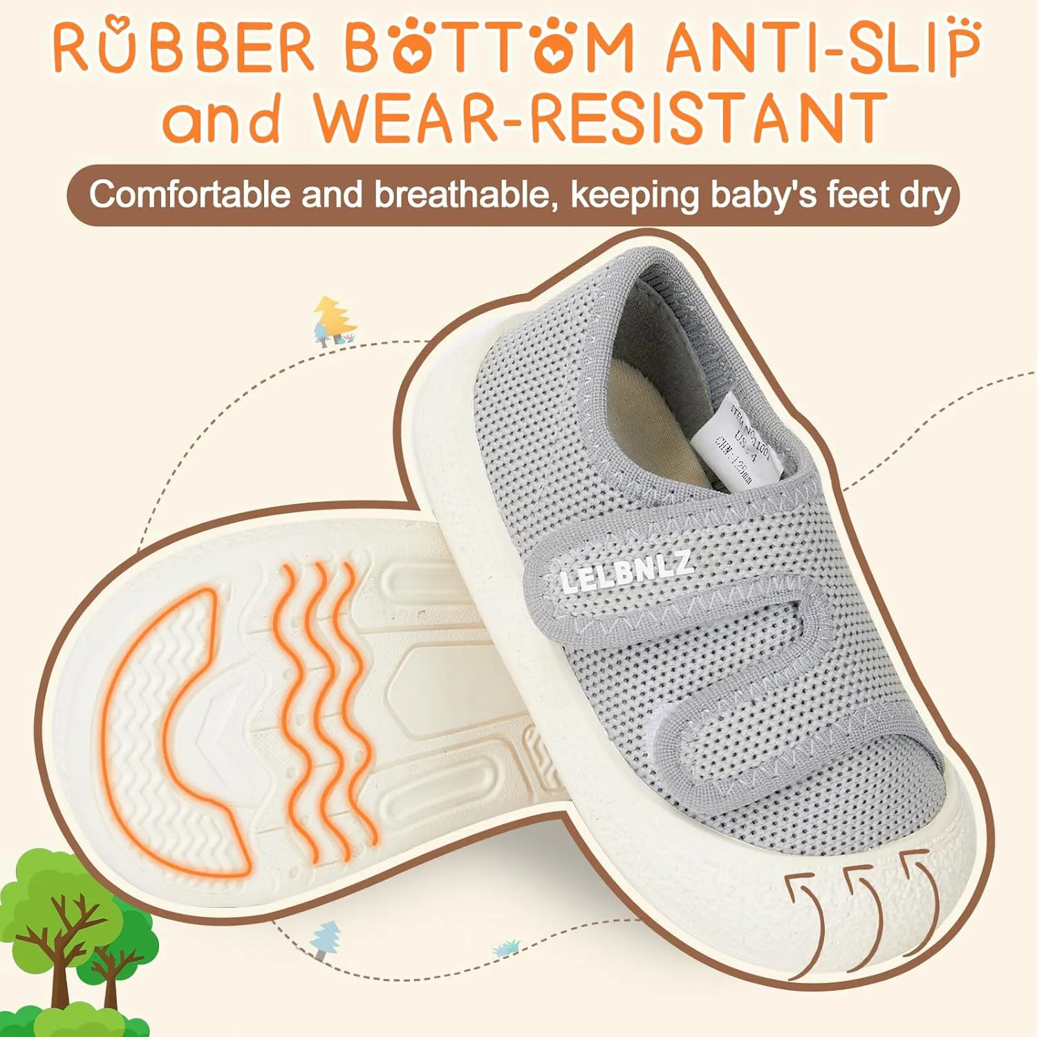 Baby Shoes Boys Girls First Walking Lightweight Non-Slip Toddler Sneakers Infant Tennis Shoes 6 9 12 18 20 24 Months